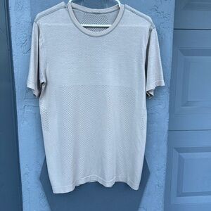 lululemon athletica Light Gray Mesh Tee